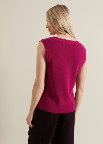 Phase Eight Marianna V Neck Knitwear Purple USA | 6718249-KL